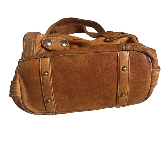 GUSTTO Italian Leather Bag Large Satchel Purse Brown FAST SHIPPING 1159-56 - Picture 4 of 15